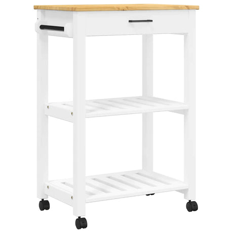 Vidaxl keukentrolley monza 60x40x88,5 cm massief grenenhout