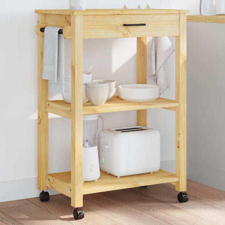 Vidaxl keukentrolley monza 60x40x88,5 cm massief grenenhout honingwas