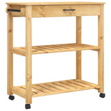 Vidaxl keukentrolley monza 84x40x88,5 cm massief grenenhout