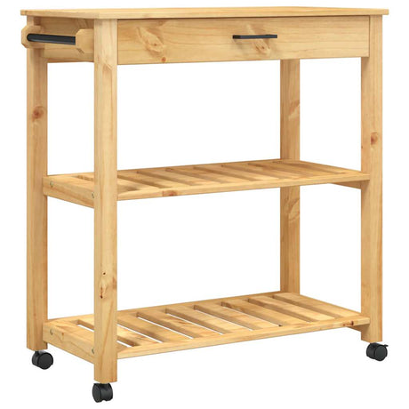 Vidaxl keukentrolley monza 84x40x88,5 cm massief grenenhout
