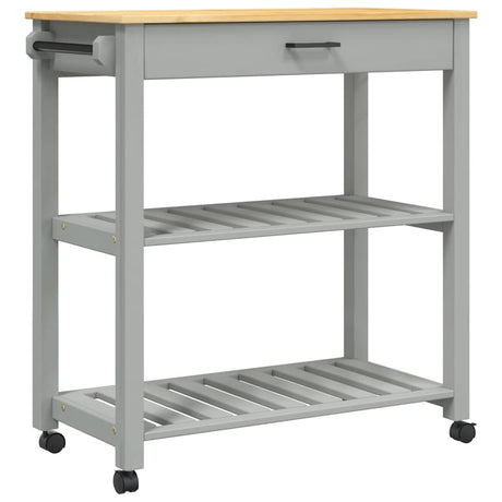 Vidaxl keukentrolley monza 84x40x88,5 cm massief grenenhout