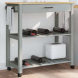 Vidaxl keukentrolley monza 84x40x88,5 cm massief grenenhout