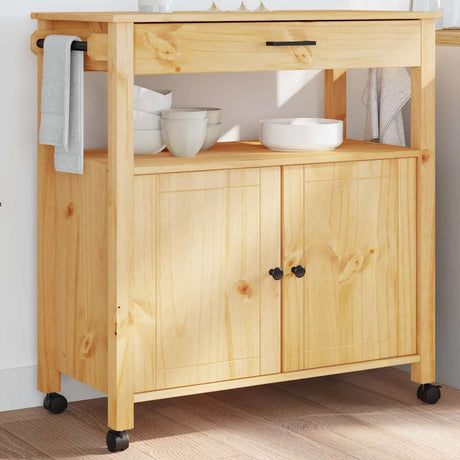 Vidaxl keukentrolley monza 84x40x88,5 cm massief grenenhout honingwas