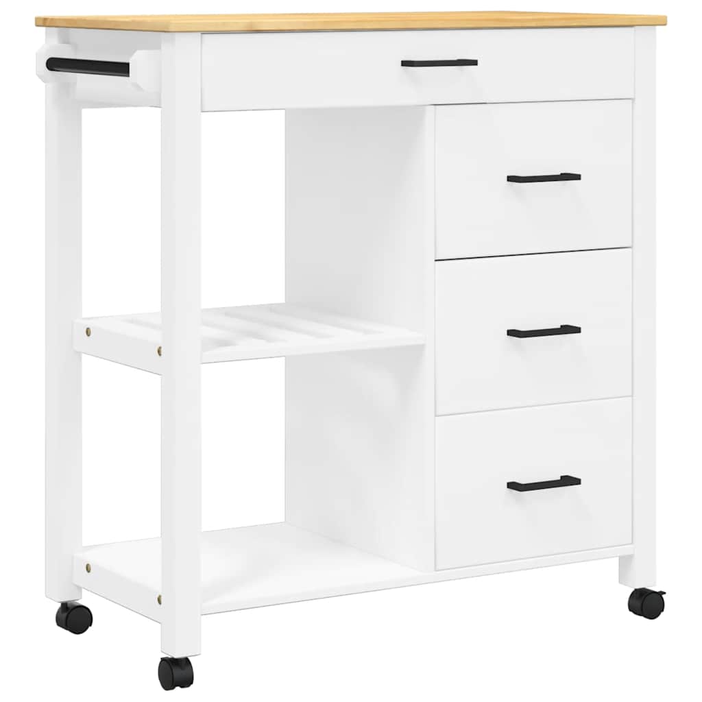 Vidaxl keukentrolley monza 84x40x88,5 cm massief grenenhout