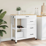 Vidaxl keukentrolley monza 84x40x88,5 cm massief grenenhout