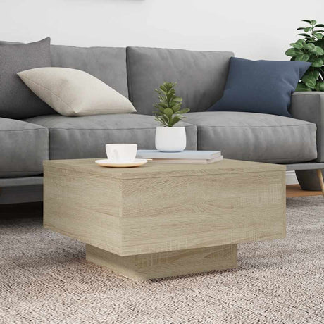 Vidaxl salontafel 55x55x31 cm bewerkt hout sonoma eikenkleurig