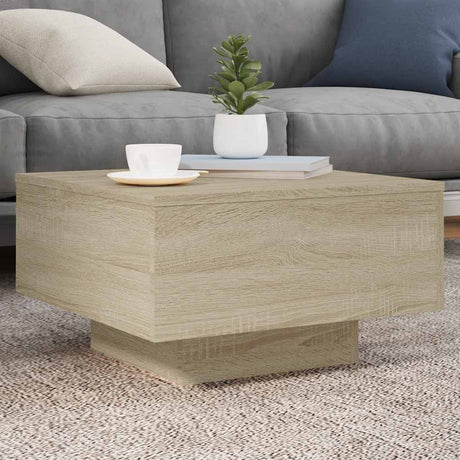 Vidaxl salontafel 55x55x31 cm bewerkt hout sonoma eikenkleurig