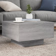 Vidaxl salontafel met led-verlichting 55x55x31 cm grijs sonoma eiken