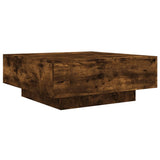 Vidaxl salontafel 80x80x31 cm bewerkt hout gerookt eikenkleurig