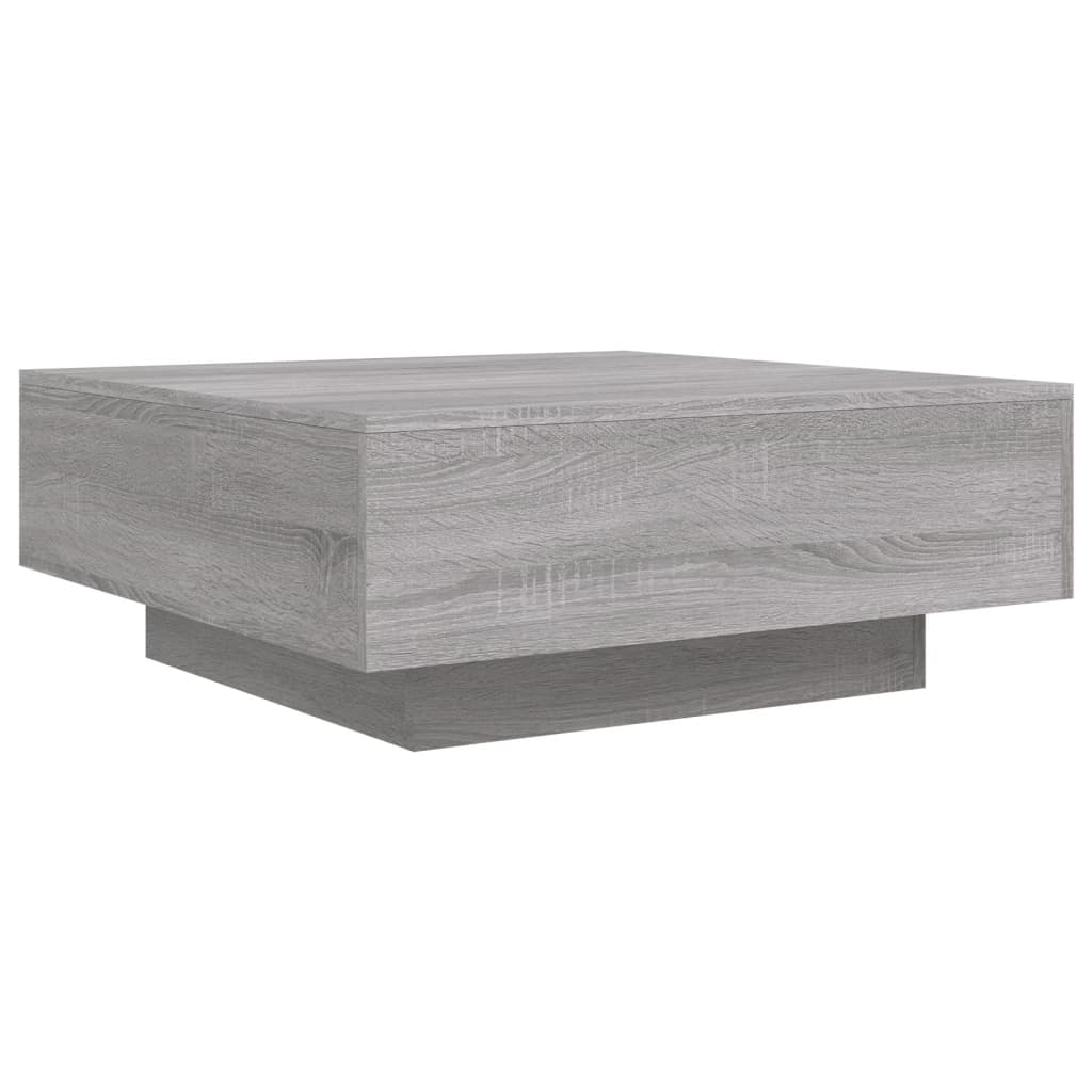 Vidaxl salontafel met led-verlichting 80x80x31 cm grijs sonoma eiken