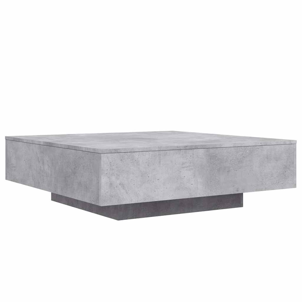 Vidaxl salontafel met led-verlichting 100x100x31 cm betongrijs