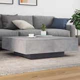 Vidaxl salontafel met led-verlichting 100x100x31 cm betongrijs