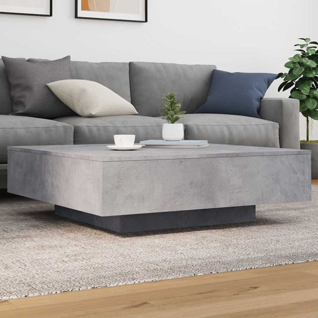 Vidaxl salontafel met led-verlichting 100x100x31 cm betongrijs