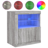Vidaxl dressoir met led-verlichting 60,5x37x67 cm grijs sonoma eiken