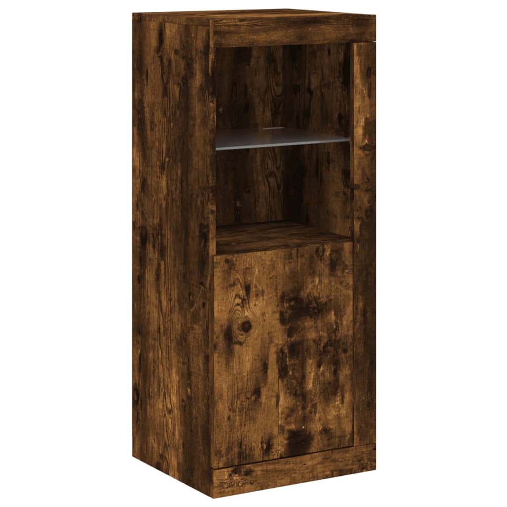 Vidaxl dressoir met led-verlichting 41x37x100 cm gerookt eikenkleurig