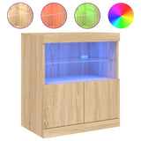 Vidaxl dressoir met led-verlichting 60x37x67 cm sonoma eikenkleurig