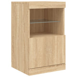 Vidaxl dressoir met led-verlichting 41x37x67 cm sonoma eikenkleurig