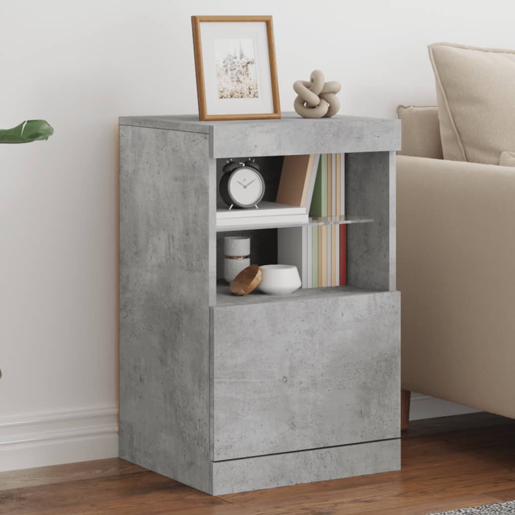 Vidaxl dressoir met led-verlichting 41x37x67 cm betongrijs
