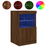 Vidaxl dressoir met led-verlichting 41x37x67 cm bruin eikenkleur