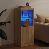 Vidaxl dressoir met led-verlichting 41x37x100 cm sonoma eikenkleurig
