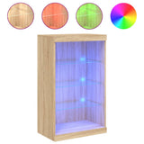 Vidaxl dressoir met led-verlichting 60,5x37x100 cm sonoma eikenkleurig