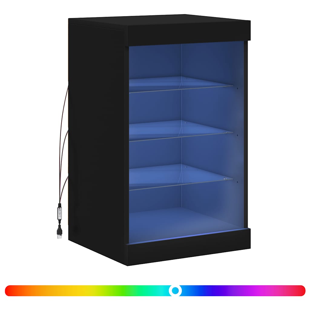 Vidaxl dressoir met led-verlichting 41x37x67 cm zwart