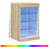 Vidaxl dressoir met led-verlichting 41x37x67 cm sonoma eikenkleurig