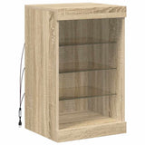 Vidaxl dressoir met led-verlichting 41x37x67 cm sonoma eikenkleurig