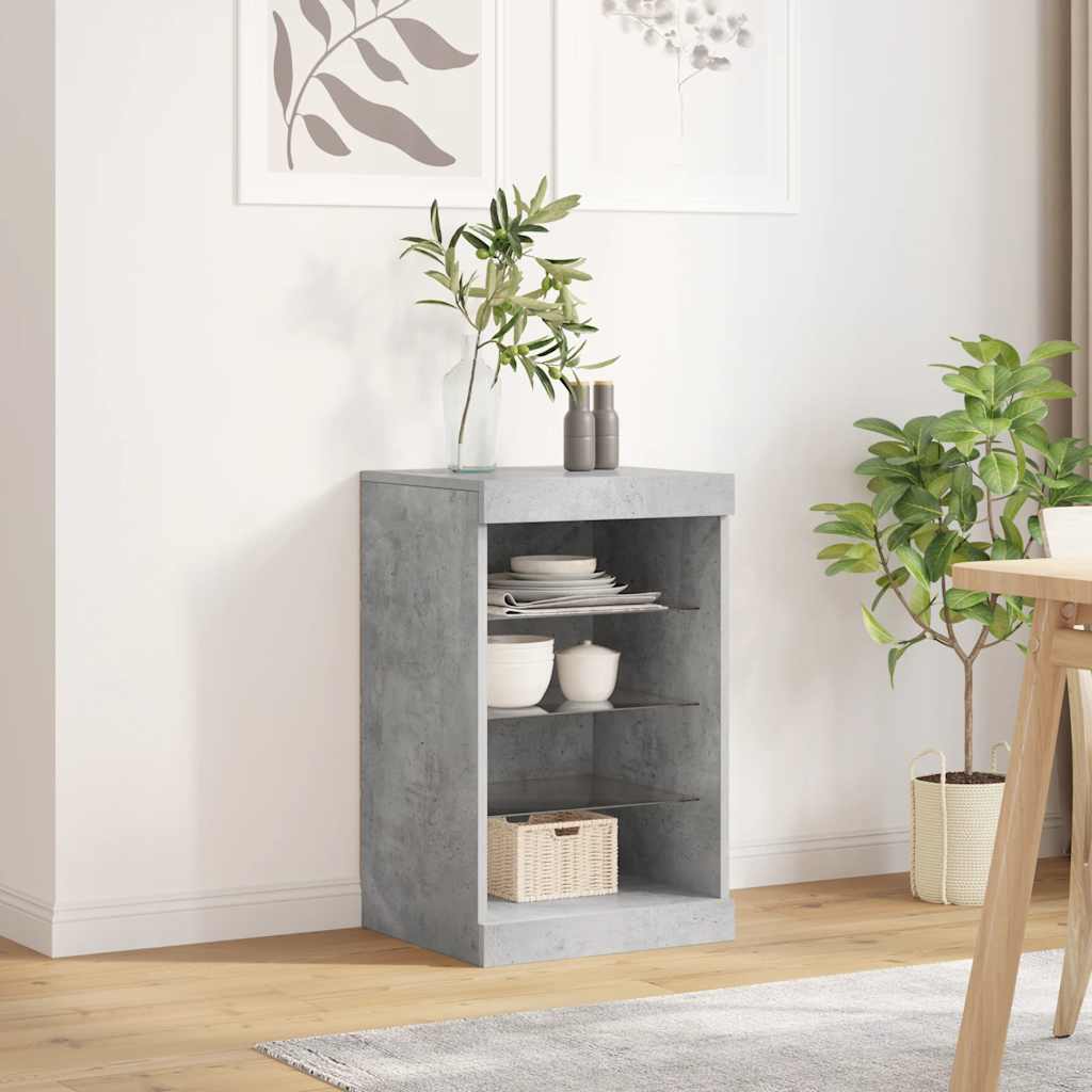 Vidaxl dressoir met led-verlichting 41x37x67 cm betongrijs