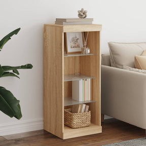 Vidaxl dressoir met led-verlichting 41x37x100 cm sonoma eikenkleurig