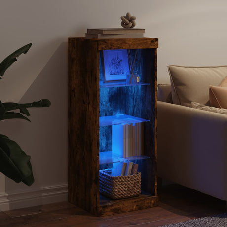 Vidaxl dressoir met led-verlichting 41x37x100 cm gerookt eikenkleurig