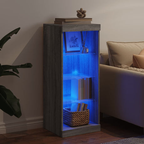Vidaxl dressoir met led-verlichting 41x37x100 cm grijs sonoma eiken