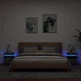 Vidaxl nachtkastjes met led 2 st 40x39x48,5 cm grijs sonoma