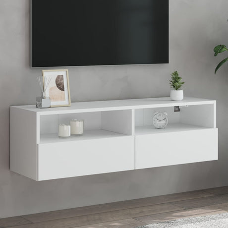 Vidaxl tv-wandmeubel 100x30x30 cm bewerkt hout wit