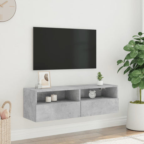 Vidaxl tv-wandmeubel 100x30x30 cm bewerkt hout betongrijs