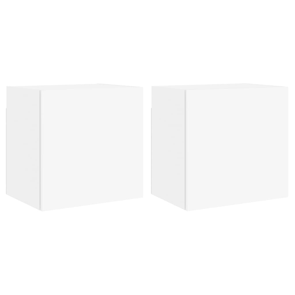 Vidaxl tv-wandmeubels 2 st 40,5x30x40 cm bewerkt hout wit