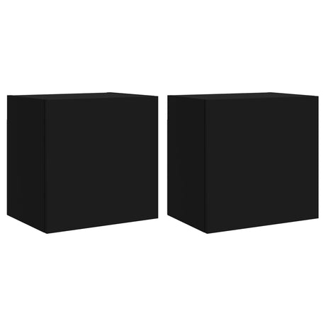 Vidaxl tv-wandmeubels 2 st 40,5x30x40 cm bewerkt hout zwart