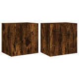 Vidaxl tv-wandmeubels 2 st 40,5x30x40 cm bewerkt hout gerookt eiken