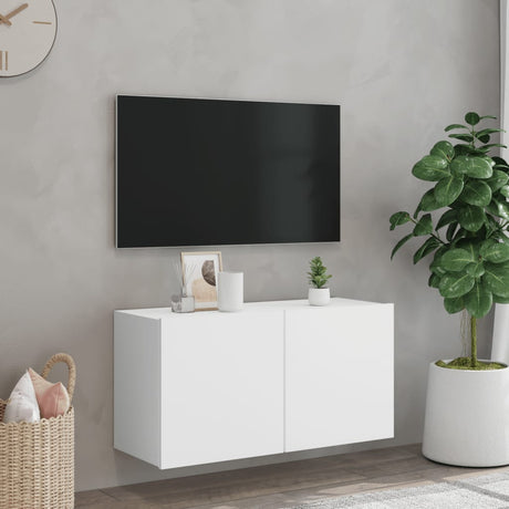 Vidaxl tv-meubel wandgemonteerd 80x30x41 cm wit
