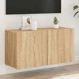 Vidaxl tv-meubel wandgemonteerd 80x30x41 cm sonoma eikenkleurig
