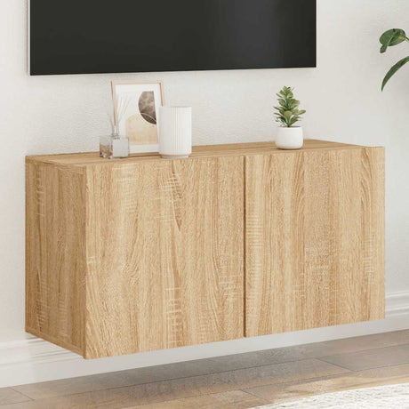Vidaxl tv-meubel wandgemonteerd 80x30x41 cm sonoma eikenkleurig