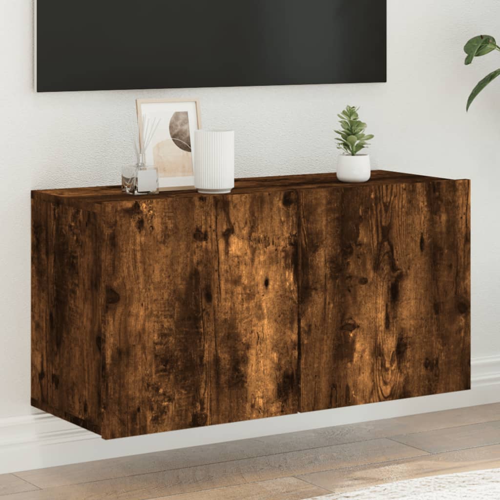 Vidaxl tv-meubel wandgemonteerd 80x30x41 cm gerookt eikenkleurig