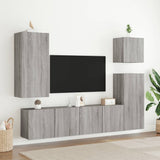 Vidaxl tv-meubels 2 st wandgemonteerd 80x30x41 cm grijs sonoma eiken