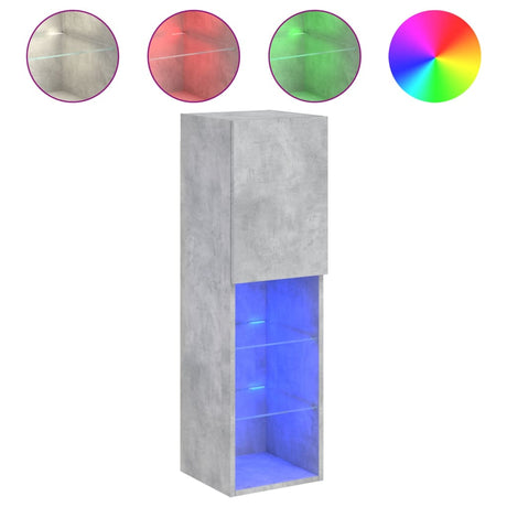 Vidaxl tv-meubel met led-verlichting 30,5x30x102 cm betongrijs