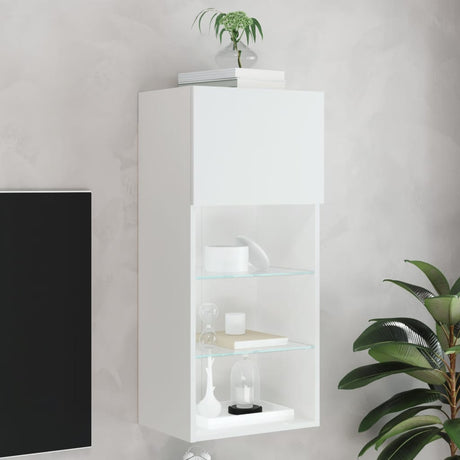 Vidaxl tv-meubel met led-verlichting 40,5x30x90 cm wit