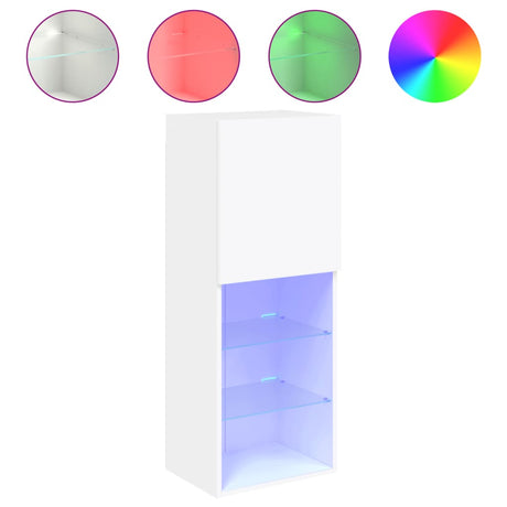 Vidaxl tv-meubel met led-verlichting 40,5x30x102 cm wit