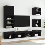 Vidaxl tv-meubel met led-verlichting 40,5x30x102 cm zwart