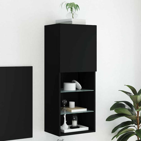 Vidaxl tv-meubel met led-verlichting 40,5x30x102 cm zwart