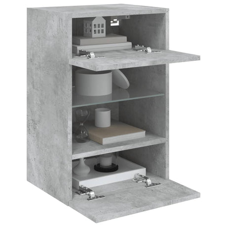 Vidaxl tv-wandmeubel met led-verlichting 40x30x60,5 cm betongrijs