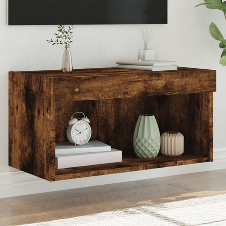 Vidaxl tv-meubel met led-verlichting 60x30x30 cm gerookt eikenkleurig